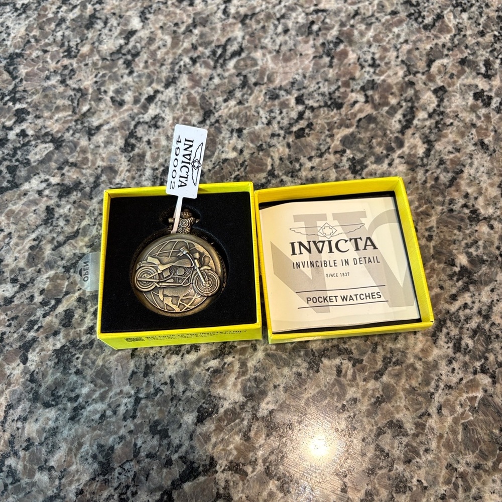 Invicta Motorcycle Men's Pocket Watch - 47mm, Bronze NWT